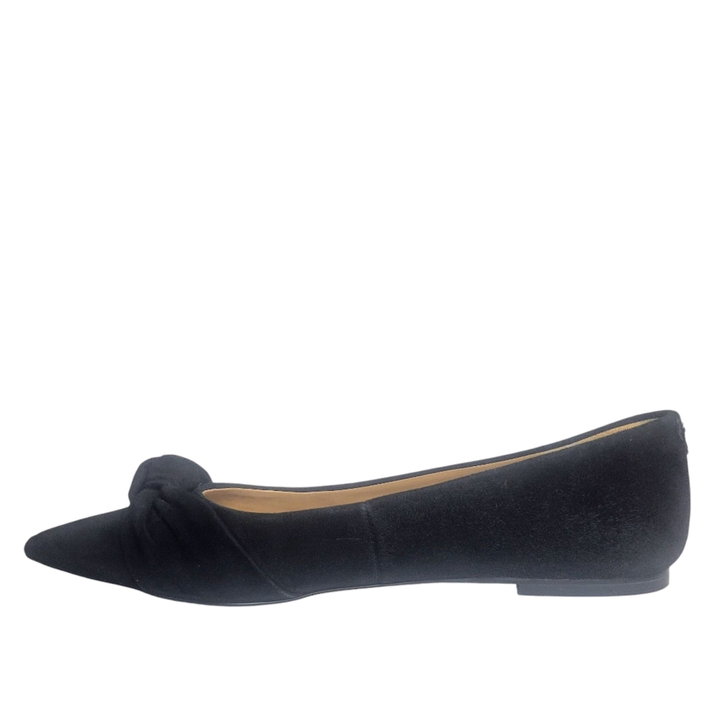 Sam Edelman Womens Wheaton Flats Black Suede Pointed Toe Bow Detail Comfort sz 7